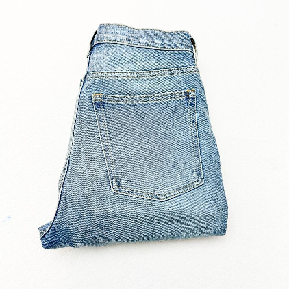 Everlane The Way High Slim Light Wash Denim Jeans Zip Fly Size 27 Crop
